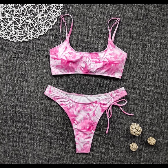 Tie Dye bikini brand new in pink available - Picture 3 of 5